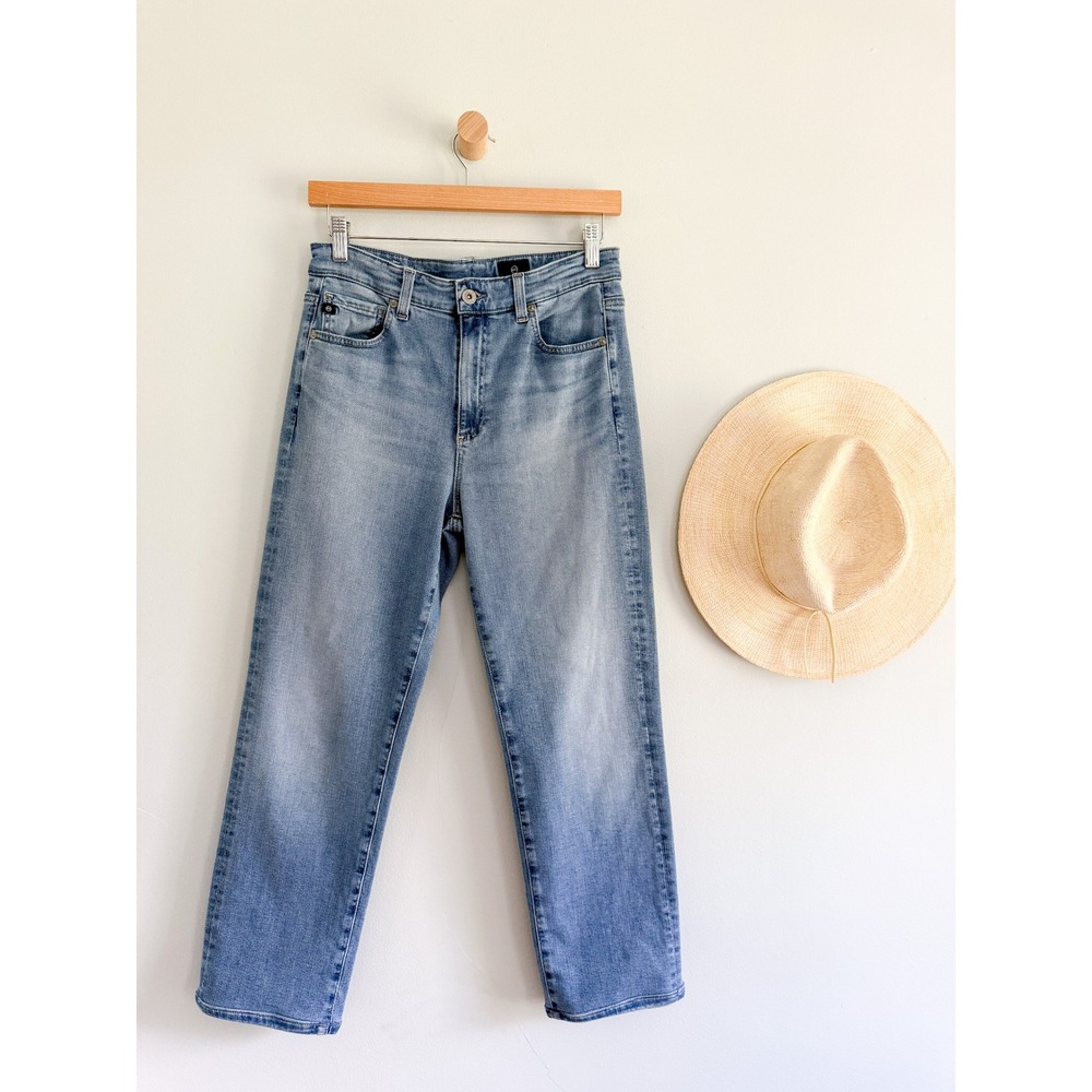 AG Adriano Goldschmied | Saige High-Rise Straight Jeans Light Wash | Sz 28
